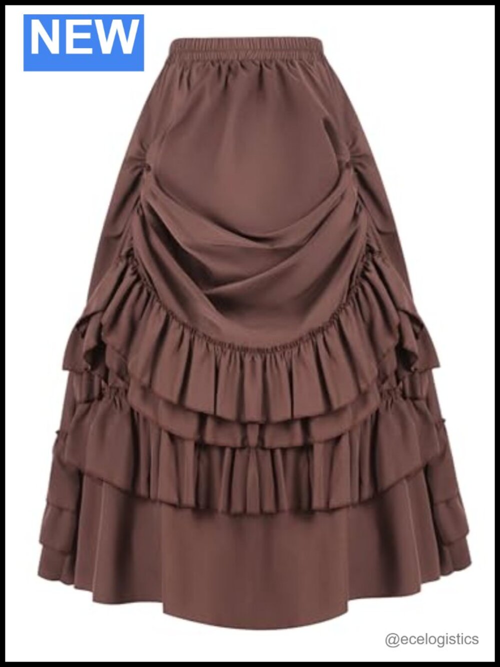 Women's Gothic Victorian Maxi Skirt High Waist Renaissance Swing Skirt